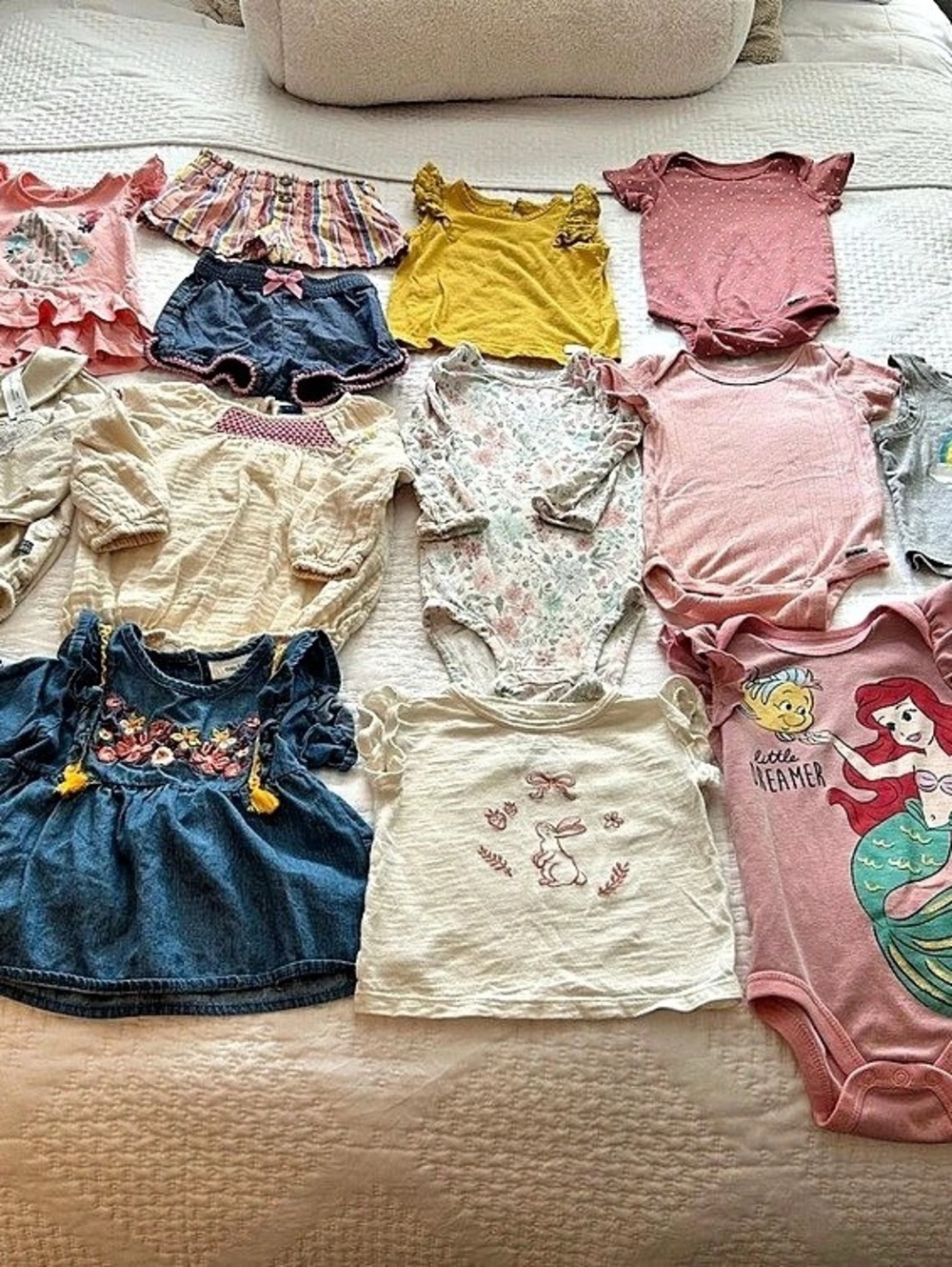 Baby Girl Clothes Bundle Lot Size 12M 12-18M Outfits Tops Bodysuits 15 Pieces⁠